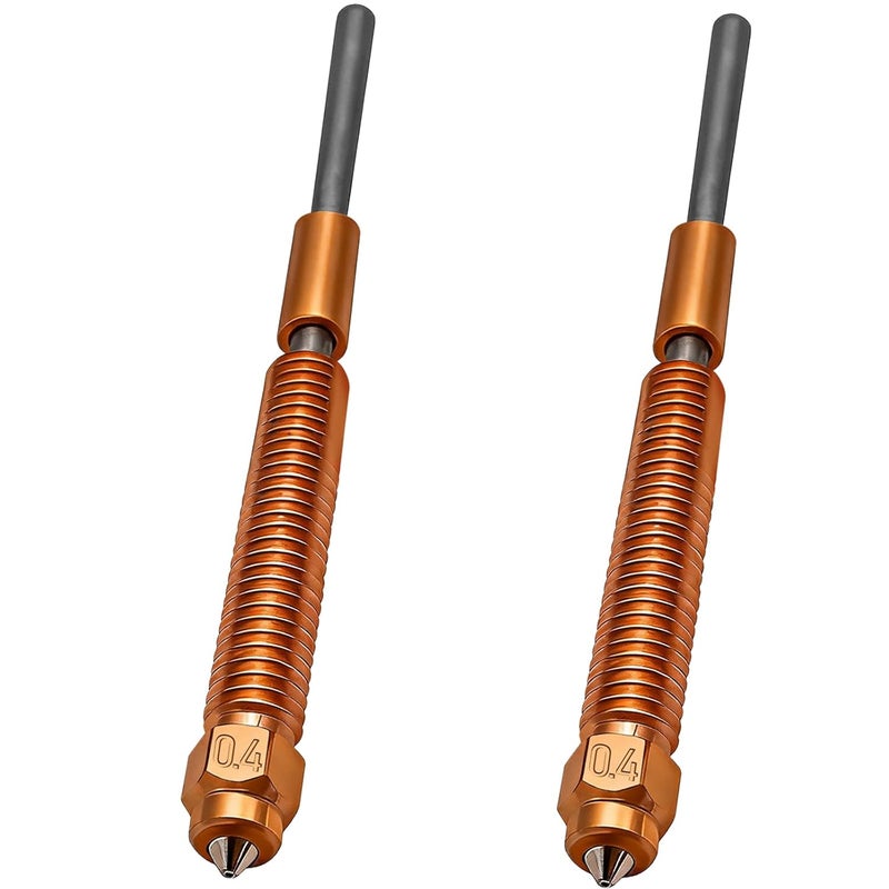 Wefuit 2pk 0.4mm Nozzle for K2 /K2 pro/K2 Plus/hi Quick Swap Hardened Steel Nozzle with Titanium Alloy Heat Break Copper Alloy for Creatilky K2 Plus/Hi Combo 3D Printer Accessories - Image 1
